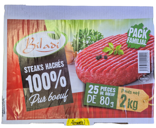 Steaks hachés 100% pur bœuf (2 kg)