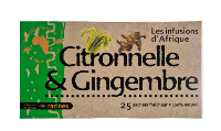 Thé Citronnelle et gingembre (25 sachets)