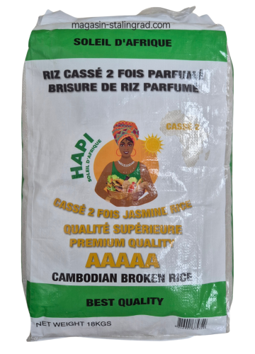 Riz cassé 2 fois parfumé soleil d'Afrique, 18kg