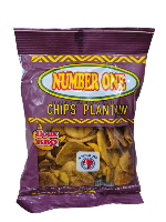 Chips de plantain doux BBQ  (Number One) 85g.
