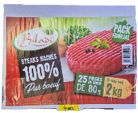 Steaks hachés 100% pur bœuf (2 kg)