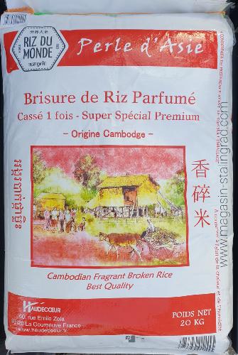 Brisure de riz parfumé perle d'Asie cassé 1fois (20kg)