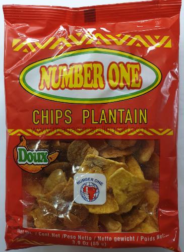 Chips de plantain doux (Number One) 85g.