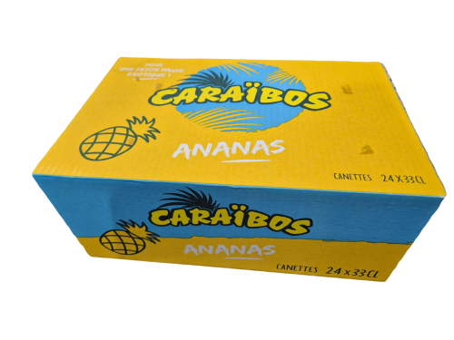 Caraïbos ananas, 24x33 cl
