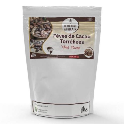 fèves de cacao torréfiées, 200g 