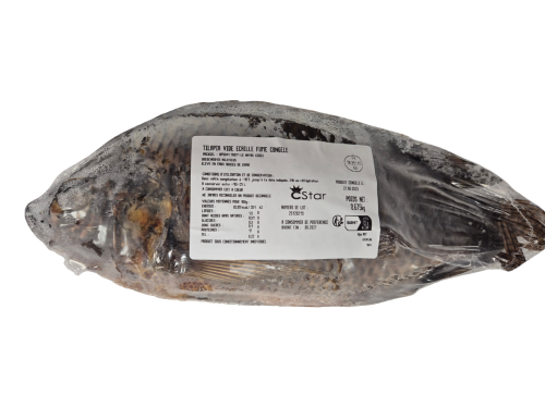Tilapia moyen fumé et congelé (1,1 kg)